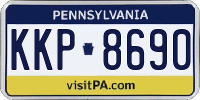 PA license plate KKP8690