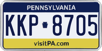 PA license plate KKP8705