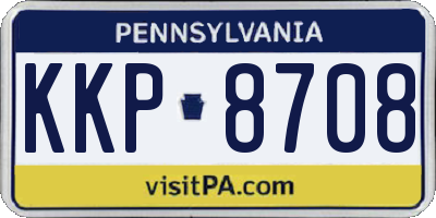 PA license plate KKP8708