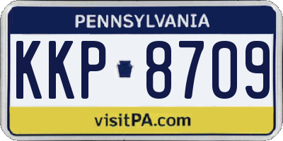PA license plate KKP8709
