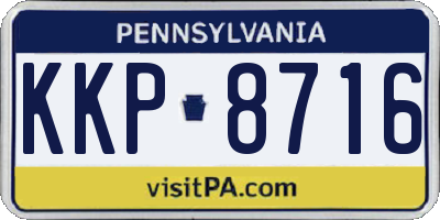 PA license plate KKP8716