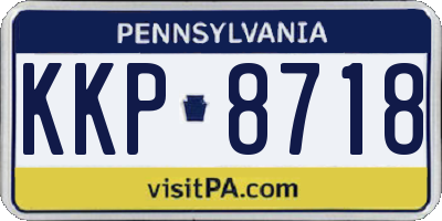 PA license plate KKP8718