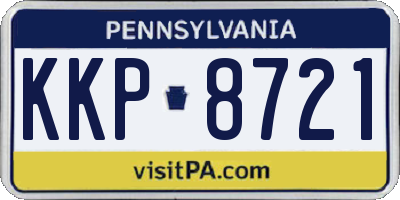 PA license plate KKP8721