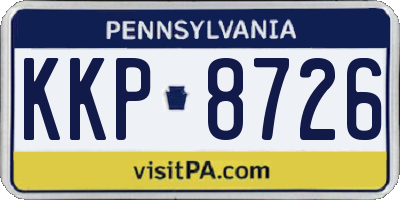 PA license plate KKP8726