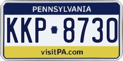 PA license plate KKP8730