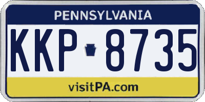 PA license plate KKP8735