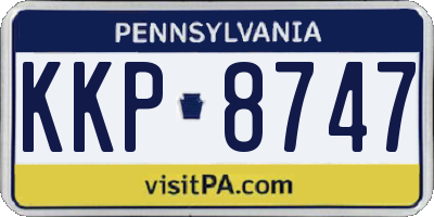 PA license plate KKP8747