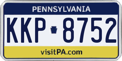 PA license plate KKP8752