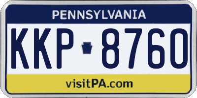 PA license plate KKP8760