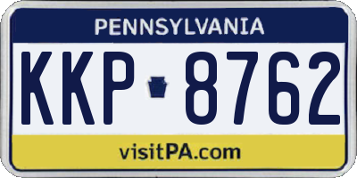 PA license plate KKP8762
