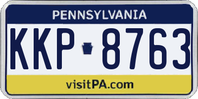 PA license plate KKP8763
