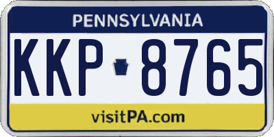 PA license plate KKP8765