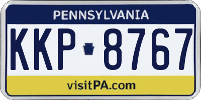 PA license plate KKP8767