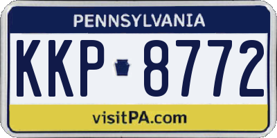 PA license plate KKP8772