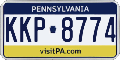 PA license plate KKP8774
