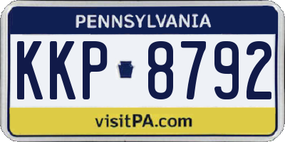 PA license plate KKP8792