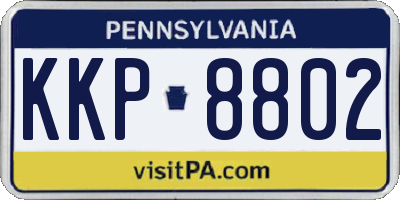 PA license plate KKP8802