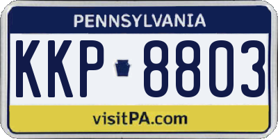 PA license plate KKP8803