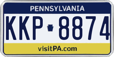 PA license plate KKP8874