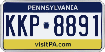PA license plate KKP8891