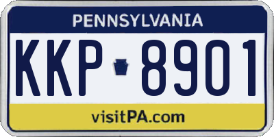 PA license plate KKP8901