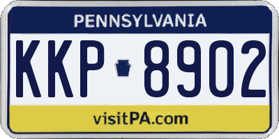 PA license plate KKP8902