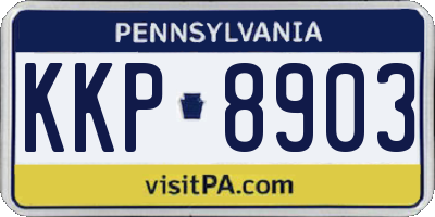 PA license plate KKP8903