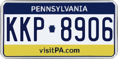 PA license plate KKP8906