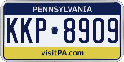 PA license plate KKP8909