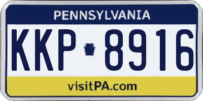 PA license plate KKP8916