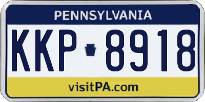 PA license plate KKP8918