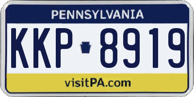 PA license plate KKP8919