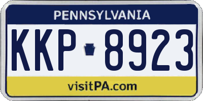 PA license plate KKP8923