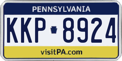 PA license plate KKP8924