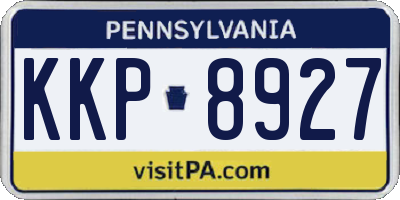 PA license plate KKP8927