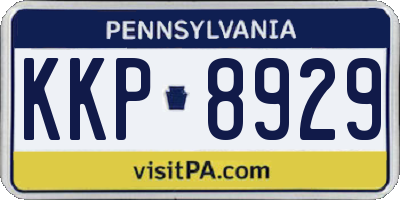 PA license plate KKP8929