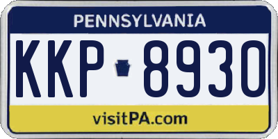 PA license plate KKP8930