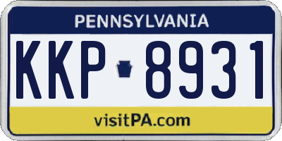 PA license plate KKP8931