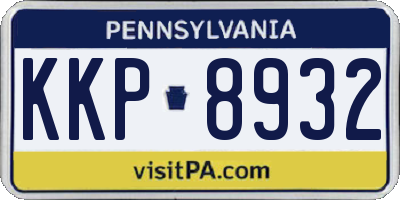 PA license plate KKP8932