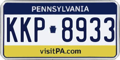 PA license plate KKP8933
