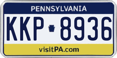 PA license plate KKP8936