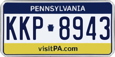 PA license plate KKP8943