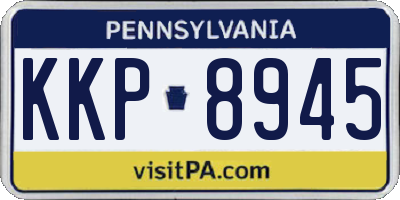 PA license plate KKP8945