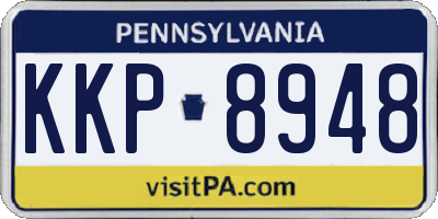 PA license plate KKP8948