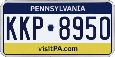 PA license plate KKP8950