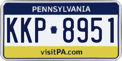 PA license plate KKP8951