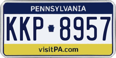PA license plate KKP8957