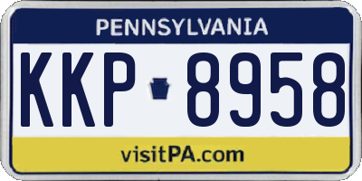 PA license plate KKP8958