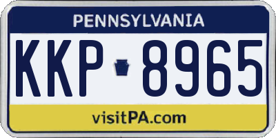 PA license plate KKP8965