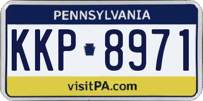 PA license plate KKP8971